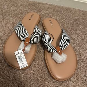 Torrid Stripe Canvas Flip Flop